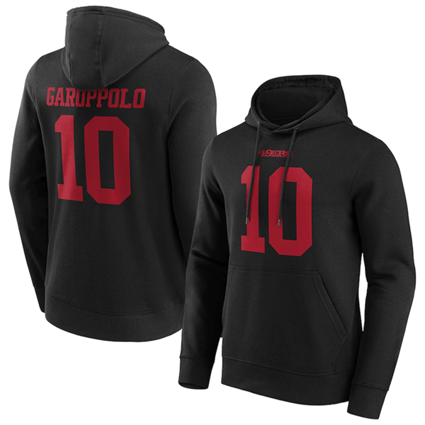 Men's Black San Francisco 49ers #10 Jimmy Garoppolo  Hoodie